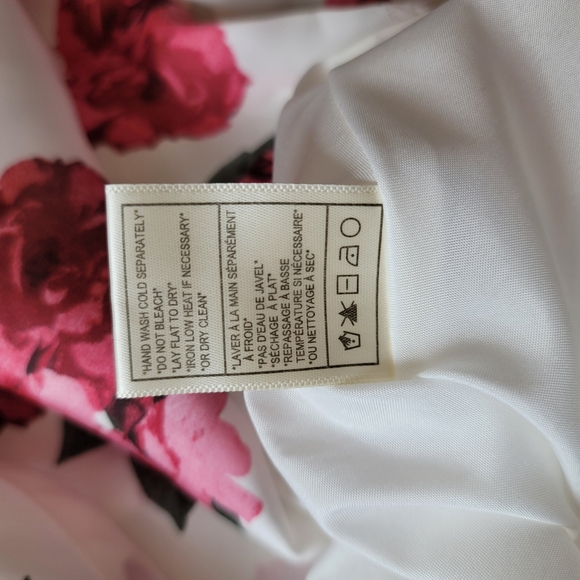 BB Dakota Floral Skirt Size 4 White with Pink Design Print - Picture 6 of 8